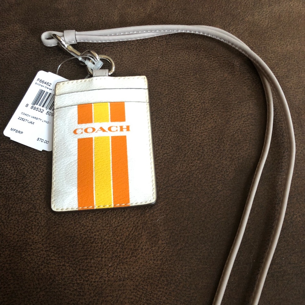 Coach Varsity Lanyard - Orange Yellow White